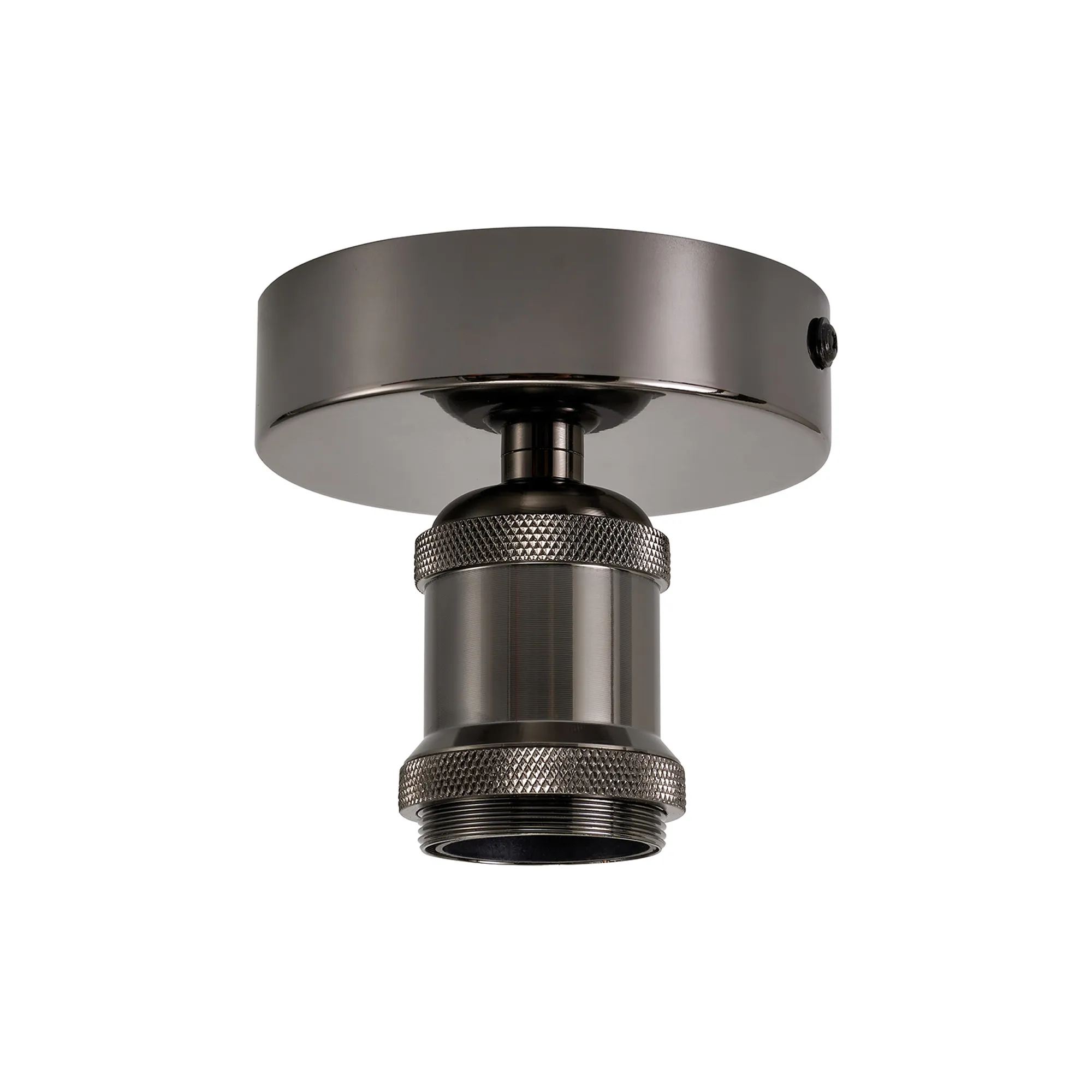 D0741  Dreifa 10cm Ceiling Light, 1 x E27, Black Chrome